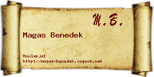 Magas Benedek névjegykártya